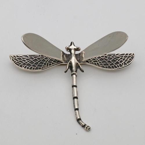 Large eye-catching silver dragonfly brooch (1 of 4) Large eye-catching silver dragonfly brooch (1 of 4)