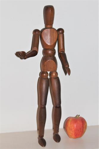 Fine artists articulated lay figure in carved wood good patina (1 of 7)