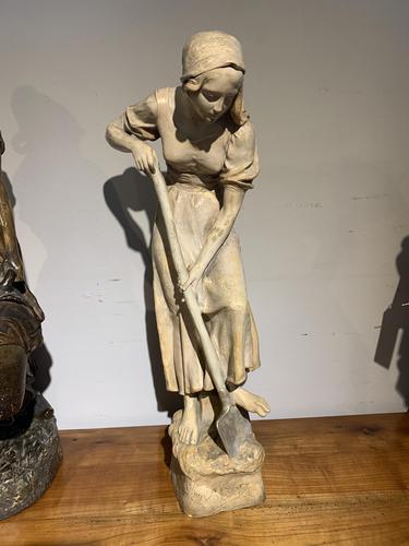 Large Terracotta Figure by Frederic Goldscheider (1 of 8) Large Terracotta Figure by Frederic Goldscheider (1 of 8)