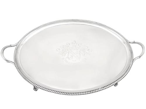 Sterling Silver Tea Tray - Antique Georgian 1806 (1 of 9) Sterling Silver Tea Tray - Antique Georgian 1806 (1 of 9)
