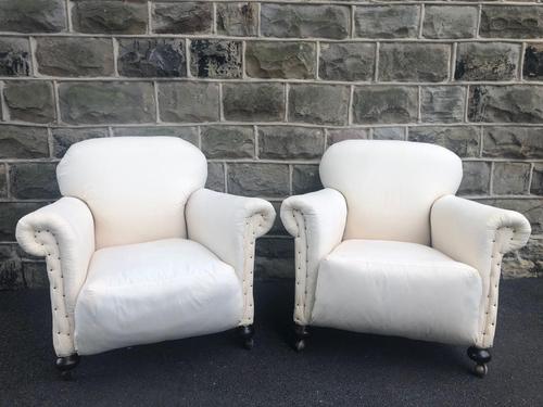 Pair of antique English armchairs for recovering (1 of 9) Pair of antique English armchairs for recovering (1 of 9)