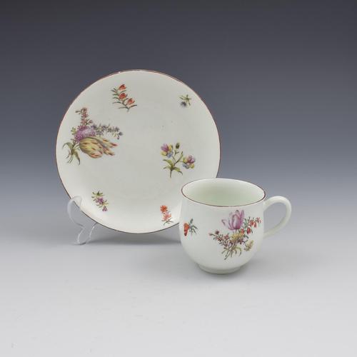 Chelsea Porcelain Red Anchor Period Bell Shape Cup & Saucer (1 of 7) Chelsea Porcelain Red Anchor Period Bell Shape Cup & Saucer (1 of 7)