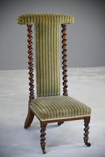 Victorian Walnut Prie Dieu Chair (1 of 11)