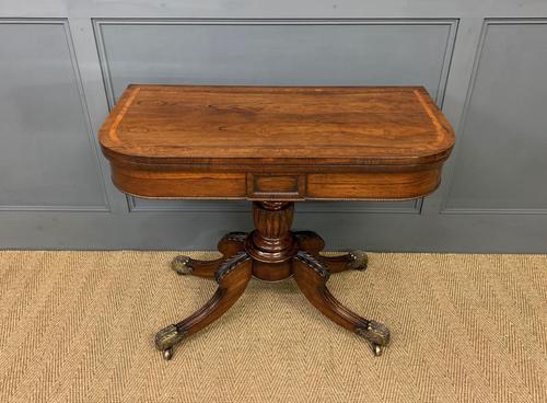 Regency Period Inlaid Rosewood Card Table (1 of 20)