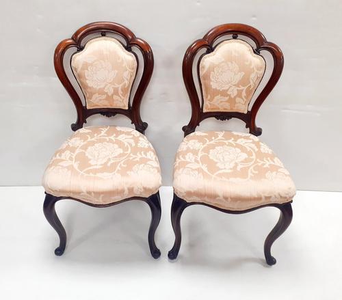 Pair of Early Victorian Upholstered Chairs (1 of 5) Pair of Early Victorian Upholstered Chairs (1 of 5)