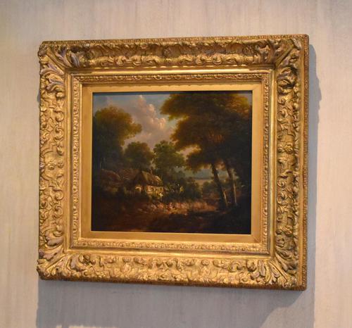 Fine cottage scene oil painting (1 of 9) Fine cottage scene oil painting (1 of 9)