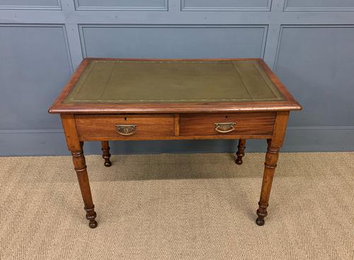 Victorian Mahogany Two Drawer Writing Table (1 of 11)