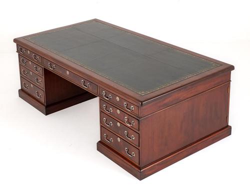 Monumental Georgian Style Mahogany Partners Desk (1 of 12) Monumental Georgian Style Mahogany Partners Desk (1 of 12)