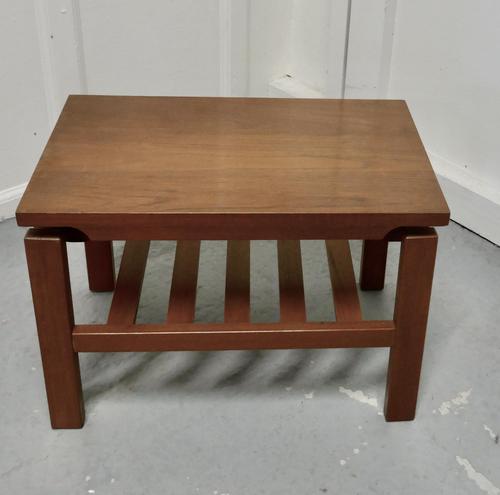 Small Mid Century Modern Teak Coffee Table with Magazine Shelf Under (1 of 4) Small Mid Century Modern Teak Coffee Table with Magazine Shelf Under (1 of 4)