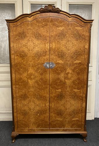 Burr Walnut 2 Door Wardrobe (1 of 9)