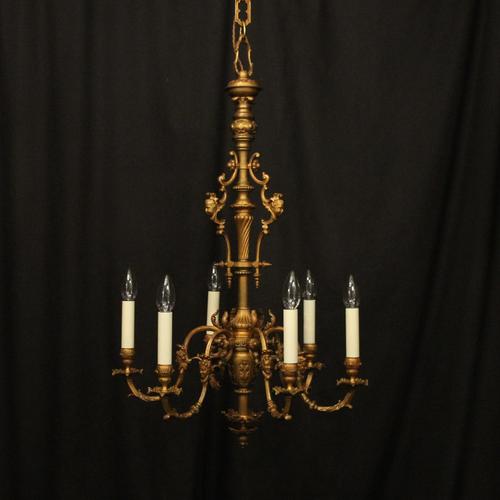 French Gilded Bronze 6 Light Antique Chandelier (1 of 10) French Gilded Bronze 6 Light Antique Chandelier (1 of 10)