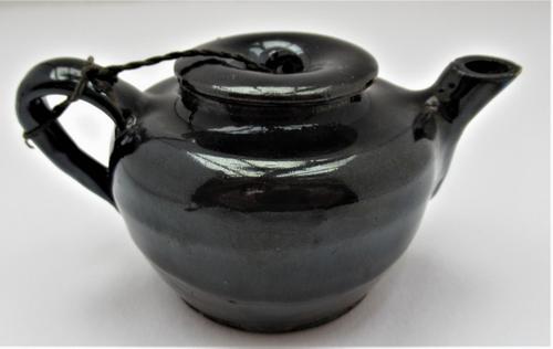 Chinese Black Glazed Stoneware Teapot & Cover, Qing Dynasty, 18th Century (1 of 8)