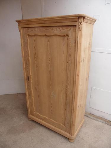 Large Georgian 1 Door Antique Pine Kitchen/Storage Cupboard to wax / paint (1 of 9)