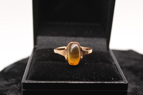 14ct Russian Gold Ring, size Q, weighing 2.5g (1 of 6)