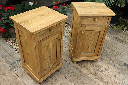 Fabulous! Pair of Old Stripped Pine Bedside Cabinets / Cupboards - We Deliver! (1 of 9) Fabulous! Pair of Old Stripped Pine Bedside Cabinets / Cupboards - We Deliver! (1 of 9)