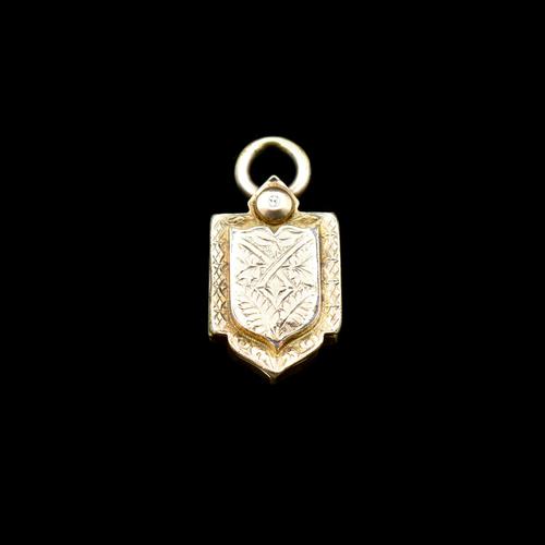 Antique Victorian Rolled Gold Shield Locket Pendant (1 of 5) Antique Victorian Rolled Gold Shield Locket Pendant (1 of 5)