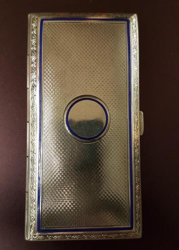 Art Deco Silver & Enamel Cigarette Case (1 of 4)