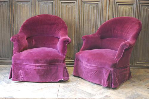 Pair of French Upholstered Fauteuil Armchairs (1 of 7) Pair of French Upholstered Fauteuil Armchairs (1 of 7)
