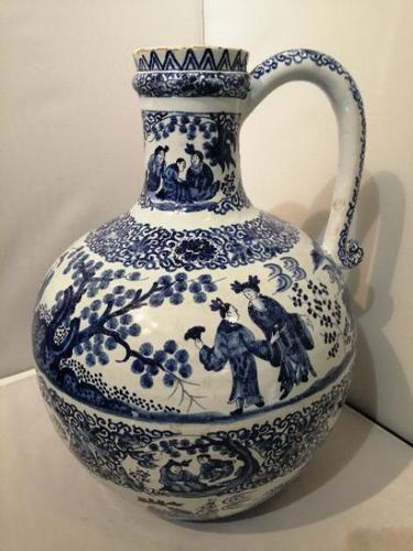 19th Century Blue & White Dutch Delft Flagon / Ewer (1 of 14) 19th Century Blue & White Dutch Delft Flagon / Ewer (1 of 14)