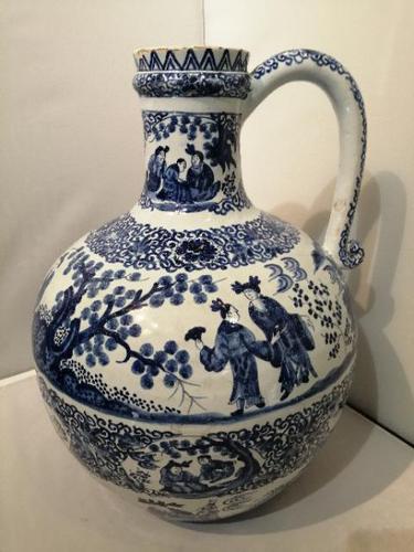 19th Century Blue & White Dutch Delft Flagon / Ewer (1 of 14)