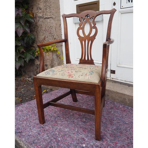 Georgian Mahogany Chippendale Armchair (1 of 6)