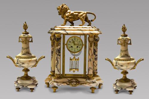 19th Century French Marble Clock Set (1 of 7) 19th Century French Marble Clock Set (1 of 7)