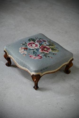 Floral Tapestry Foot Stool (1 of 7)