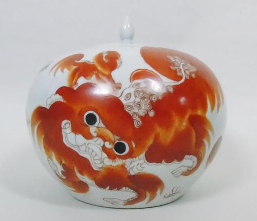 Antique Chinese Porcelain Lidded Dragon Bowl (1 of 10)