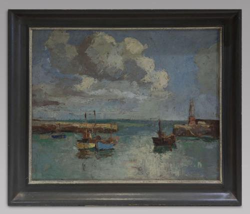 Claude Kitto - Oil on Canvas - A Devon Harbour (1 of 3) Claude Kitto - Oil on Canvas - A Devon Harbour (1 of 3)