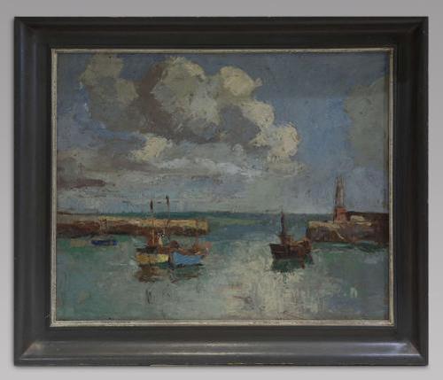 Claude Kitto - Oil on Canvas - A Devon Harbour (1 of 3)