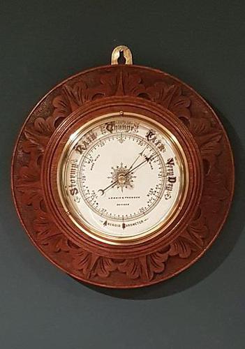 Superb Antique Oak Carved Dundee Barometer (1 of 6) Superb Antique Oak Carved Dundee Barometer (1 of 6)