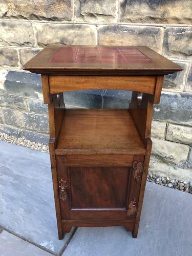 Anique Walnut Tile Top Bedside Cabinet (1 of 9)