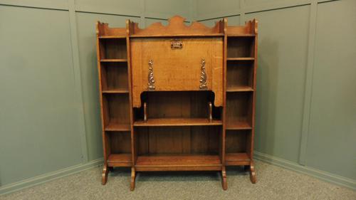 Oak Arts & Crafts Bureau Bookcase (1 of 12) Oak Arts & Crafts Bureau Bookcase (1 of 12)