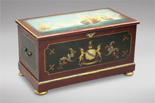 Hand Painted Victorian Pine Box (1 of 4)