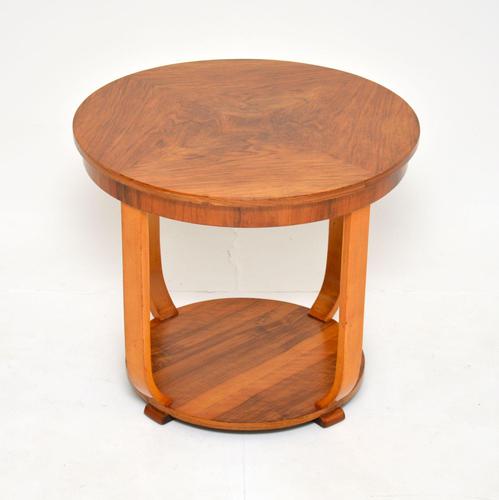 1930's Art Deco Walnut Occasional Coffee Table (1 of 6)