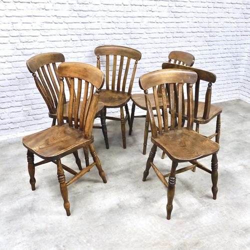 Harlequin Set of 6 Windsor Farmhouse Kitchen Chairs (1 of 6)