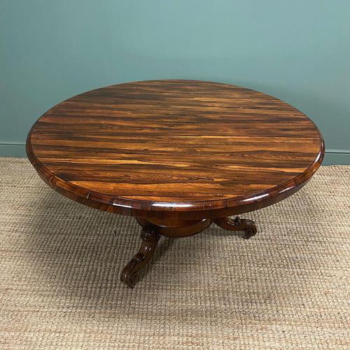 Large Circular Rosewood Antique Dining Table (1 of 8) Large Circular Rosewood Antique Dining Table (1 of 8)