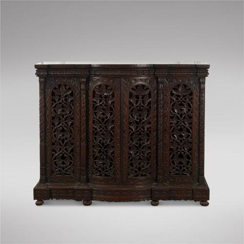Highly Decorative Burmese 19th Century Three Door Cabinet (1 of 5) Highly Decorative Burmese 19th Century Three Door Cabinet (1 of 5)