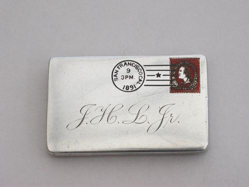 Victorian Patented American Sterling Silver & Enamel Envelope Form Double Stamp Case (1 of 8) Victorian Patented American Sterling Silver & Enamel Envelope Form Double Stamp Case (1 of 8)