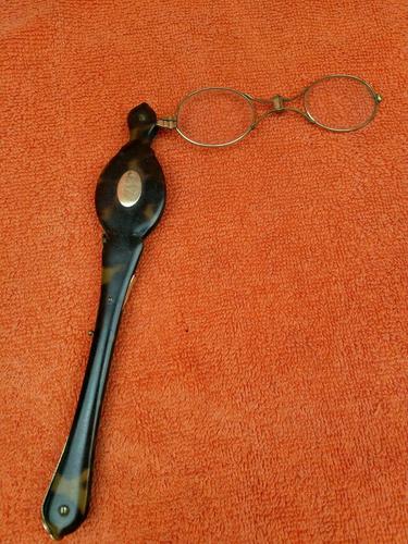 Antique Victorian Double Folding Tortoise Shell Lorgnette Eye Glasses C1900 (1 of 12)