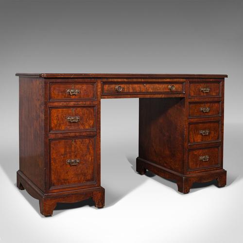 Antique Morning Room Desk, English, Walnut, Writing Table, Victorian c.1880 (1 of 12)