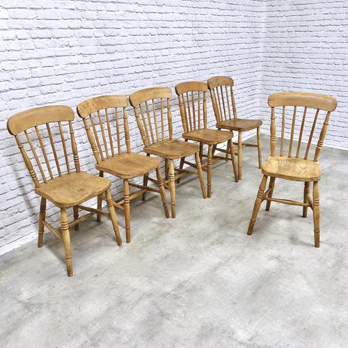 Near Set of 6 Windsor Stickback Kitchen Chairs (1 of 5)