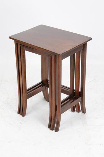 Small Edwardian Nest of 3 Mahogany Tables (1 of 13)