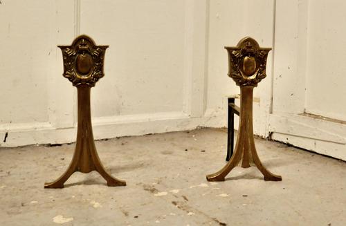 Elegant Pair of 19th Century Andirons or Fire Dogs (1 of 5) Elegant Pair of 19th Century Andirons or Fire Dogs (1 of 5)