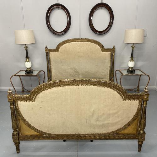 French 5’ Kingsize Gilt Bed Inc re Upholstery (1 of 14) French 5’ Kingsize Gilt Bed Inc re Upholstery (1 of 14)