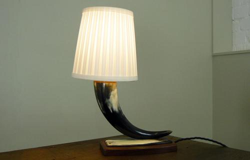 Vintage 1960s Faux Horn Style Table Desk Lamp (1 of 8)