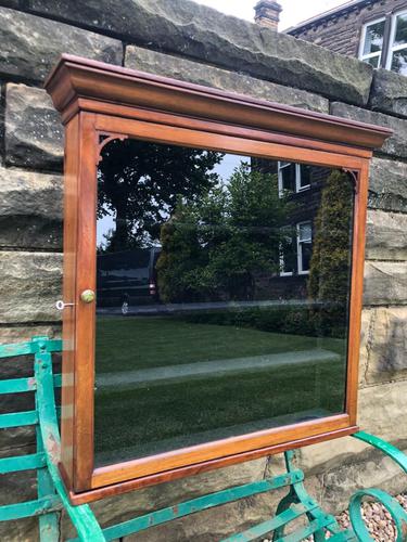 Antique Mahogany Wall Hanging Display Cabinet (1 of 9)