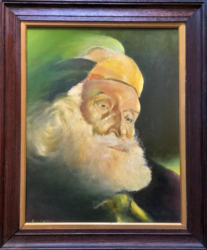 Early 1900s Oil Portrait Painting of Elderly Bearded Indian Gent (1 of 12) Early 1900s Oil Portrait Painting of Elderly Bearded Indian Gent (1 of 12)