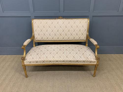 19th Century French Giltwood Settee (1 of 15)