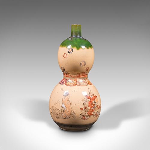 Antique Gerbera Vase, Japanese, Ceramic, Single Stem, Flower, Meiji Period, 1900 (1 of 12)